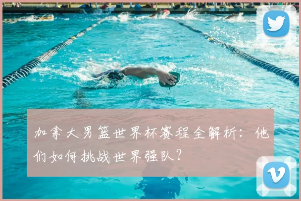 加拿大男篮世界杯赛程全解析：他们如何挑战世界强队？
